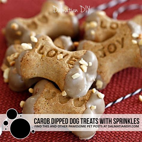 Carob Dipped Dog Treats With Peanut Sprinkles Dalmatian Diy