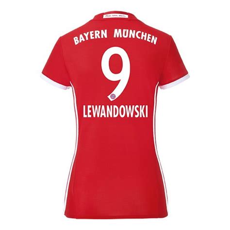 Robert Lewandowski #9 Bayern Munich 16/17 Women's Home Soccer Jersey ...
