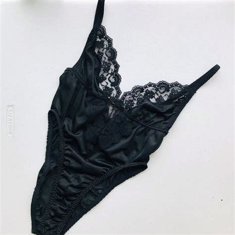 Vintage High Hip Black Lace Sexy Lingerie Bodysuit Gem