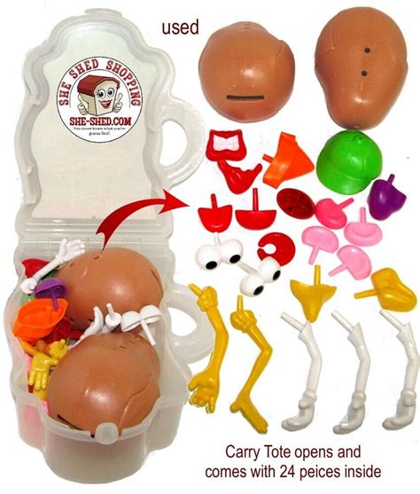 Mr Mrs Potato Head Silly Suitcase 24 Assorted Pieces Used Ebay