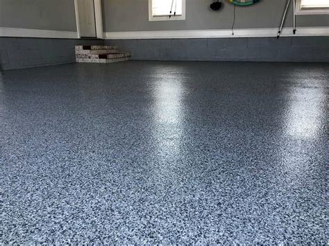Flake epoxy flooring laid by the garage floor co. GraniFlex Garage Floor with 1/8" Gravel Flake Blend- Cape ...