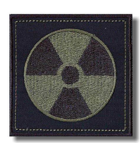 Radiation Hazard Embroidered Patch 8x8 Cm Patch