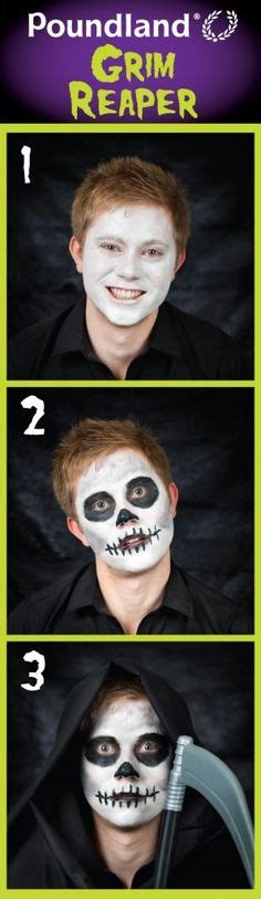 Grim Reaper Face Painting Easy Face Painting Halloween Face Painting