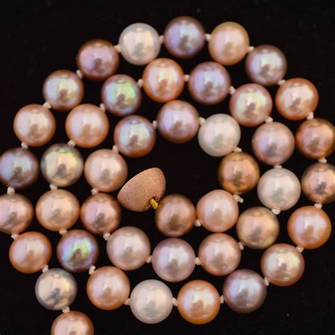8 Mm Freshwater Multi Coloured Pearl Necklace