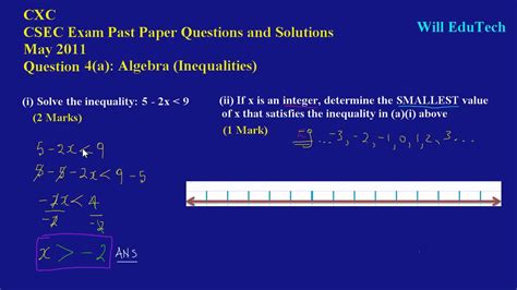 Paper 01 this additional mathematics course. CSEC CXC Maths Past Paper Question 4a May 2011 Exam ...
