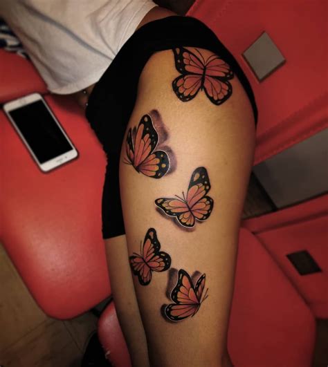 Butterfly Thigh Tattoos For Black Women Best Tattoo Ideas