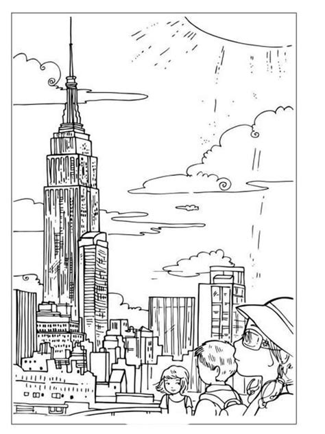 Paysage New York New York Adult Coloring Pages Colouring New York By Yikyik On Deviantart