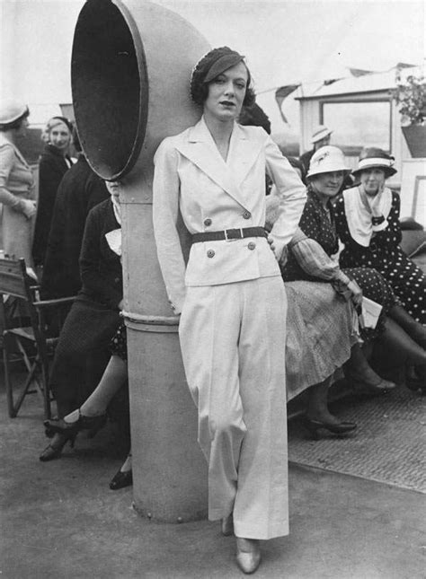 Women In The 30s Vintage Fashion Fashion Tips White Pantsuit