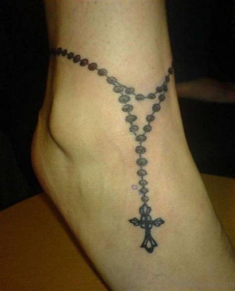 The impact of rosary ankle tattoos with cross is extremely blessed. 73 Attractive Ankle Tattoos