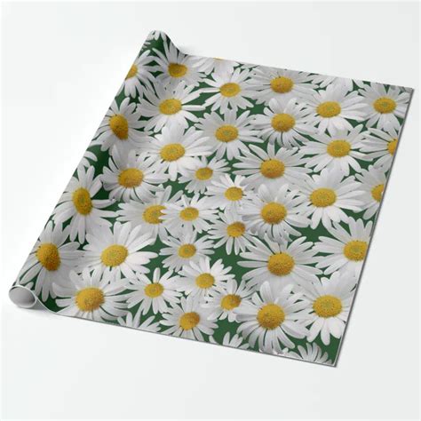 Cheerful Bright Daisy Wrapping Paper Zazzle