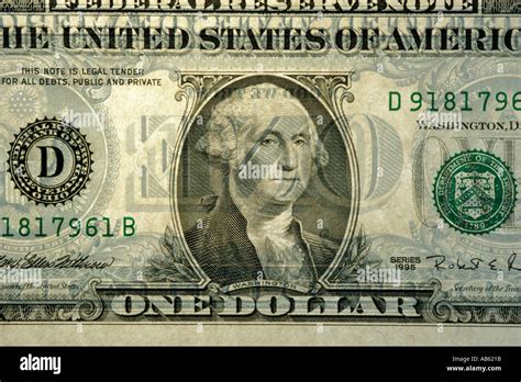 United States One Dollar Bill 1 Us Currency Translucent View Of Both
