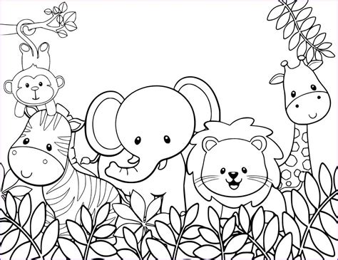 Jungle Animals Coloring Book Pages Coloring Pages