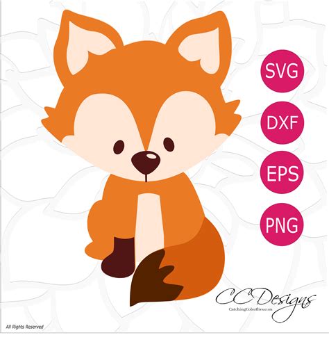 Free Fox Svg Cut File Cute Woodland Animal Svg Cut Files Baby Fox