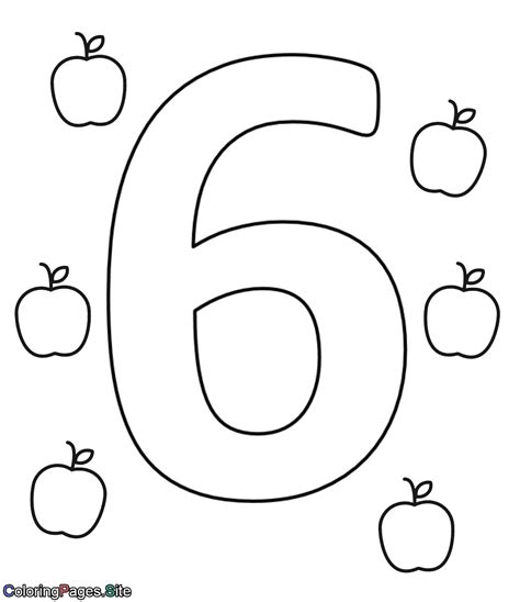 Number 6 Coloring Pages Preschoolers Images And Photos Finder