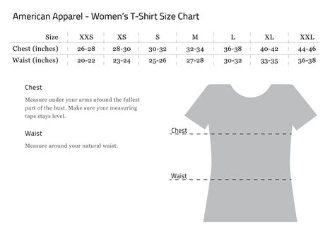 Online American Apparel Mens T Shirt Size Chart Dorothy Fargo Best