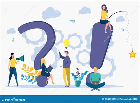 Colorful Question And Answer Vector Illustration Concept Illustration