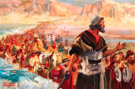 Joshua And The Israelites Entering Into The Promised Land Bible