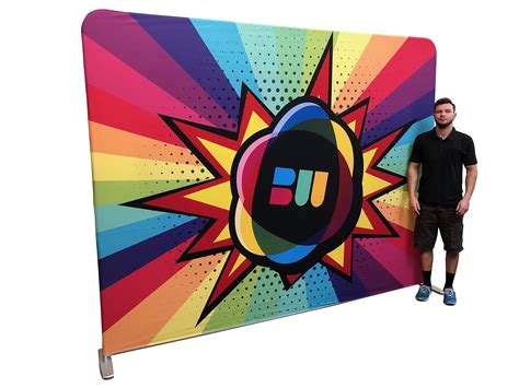 Straight Stretch Fabric Display Wall Double Sided Custom Printed