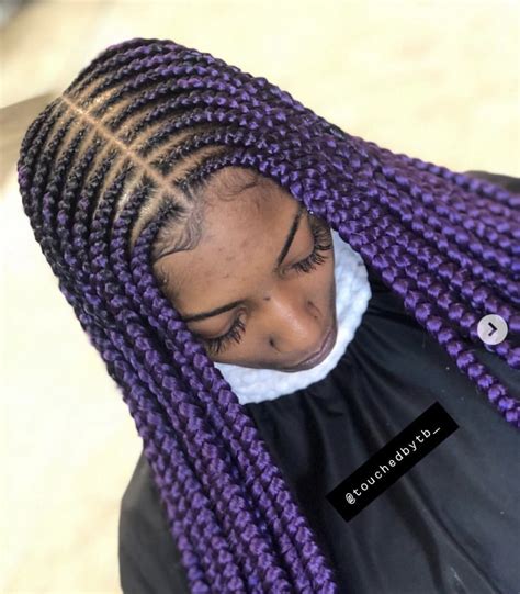 Purple Rain ☔️ ☔️ Braided Hairstyles For Black Women Braided