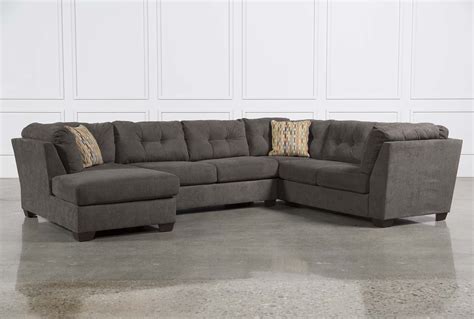 Delta City Steel 3 Piece Sectional Wsleeper Sectional Sofa With