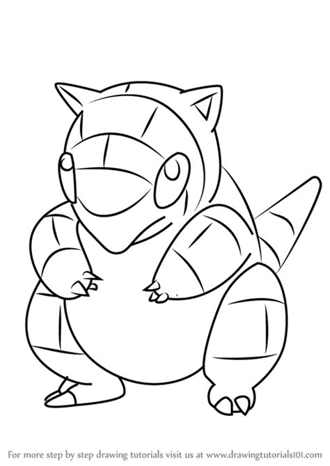 Learn How To Draw Sandshrew From Pokemon Go Pokemon Go Step By Step