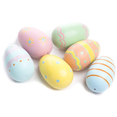 Painted Wooden Easter Egg Spring And Easter Holiday