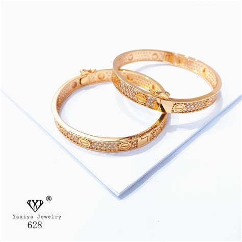 Gelang emas cantik model bangle v co jewellery news. Gelang Bangle Emas Fashion Perhiasan Lapis Emas 18K Yaxiya ...