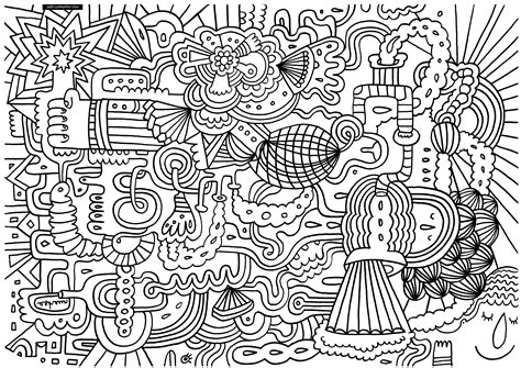 Robins are common birds throughout the world. Doodle art to print for free - Doodle Art Kids Coloring Pages