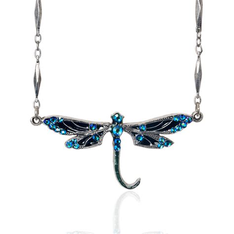 Sylvia Crystal Dragonfly Necklace Anne Koplik Designs
