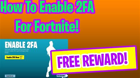 How To Enable 2fa Fortnite Two Factor Authentication Unlock A Free