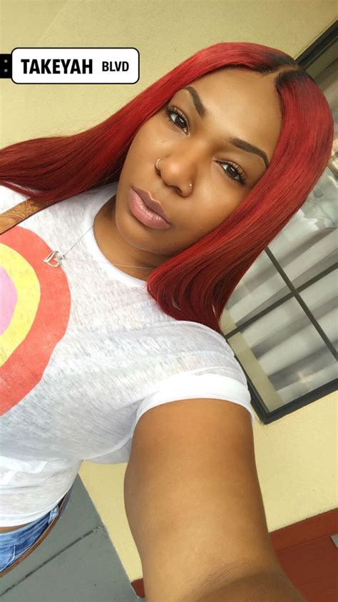 Sew In With Closure Red Hair Middle Part Sew In Closure