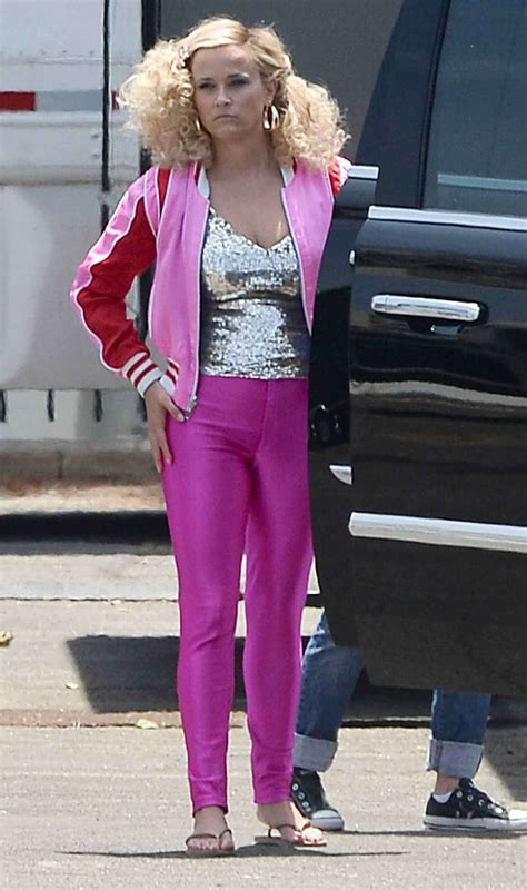 Reese Witherspoon In All Pink Outfit On Big Little Lies Set