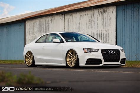 Audi Rs5 B8 White Bc Forged Hbr5 Wheel Wheel Front