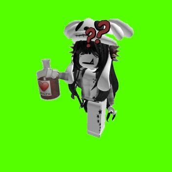 Roblox Girl Avatar Emo Y K Dh Greenscreen In Ilustrasi