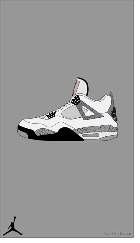 Air Jordan 4 White Cement I Made Using Adobe Illustrator Sneakers