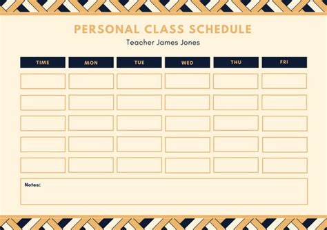 Blue Simple Class Schedule Templates By Canva