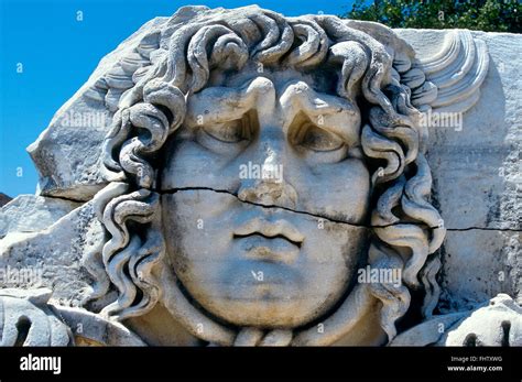 Medusa Head Temple Of Apollo Didyma Didim Aydin Province Turkey