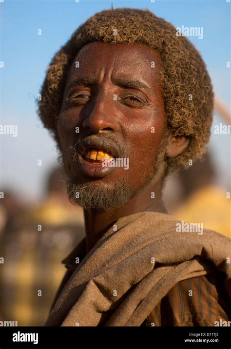 Portrait Of A Karrayyu Tribe Man With Traditional Gunfura Hairstyle