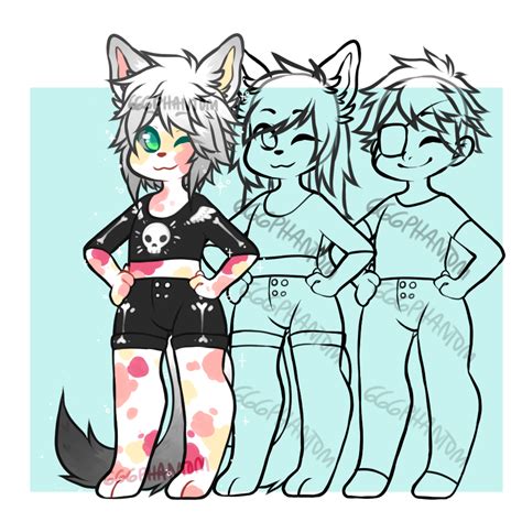 Cute Fullbody Base Lineart P2u By Operahouseghost On