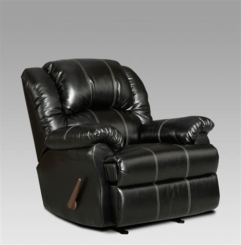 If you need a recliner chair with classic appearance and traditional feel, then you might try this leather rocker by ashley. Taos Black Bonded Leather Rocker Recliner Casual Reclining ...