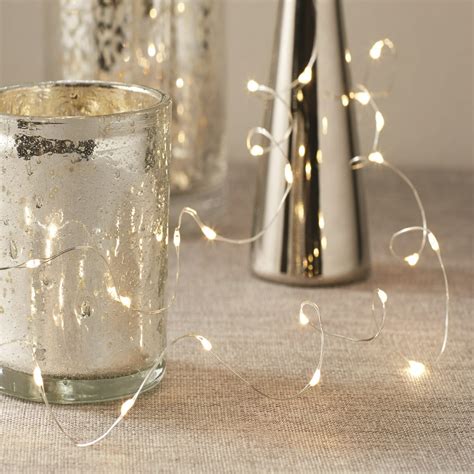 Mainstays 18 Led Fairy Wire String Light Set With Battery Operated Timer Available In Silver