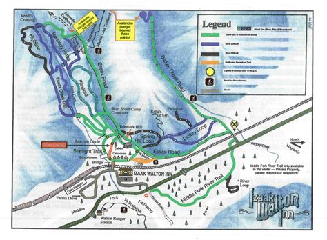 Glacier National Park Accommodations Map Izaak Walton Inn And Resort