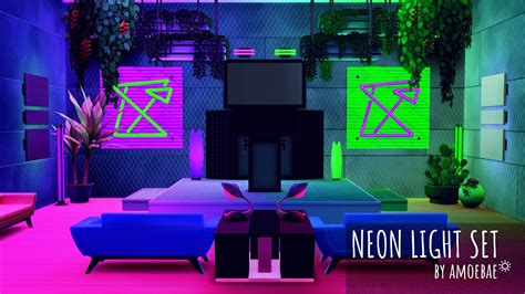Sims 4 Neon Light Set Best Sims Mods
