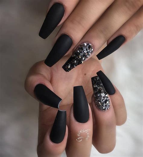 Review Of Matte Black Nail Designs References Inya Head