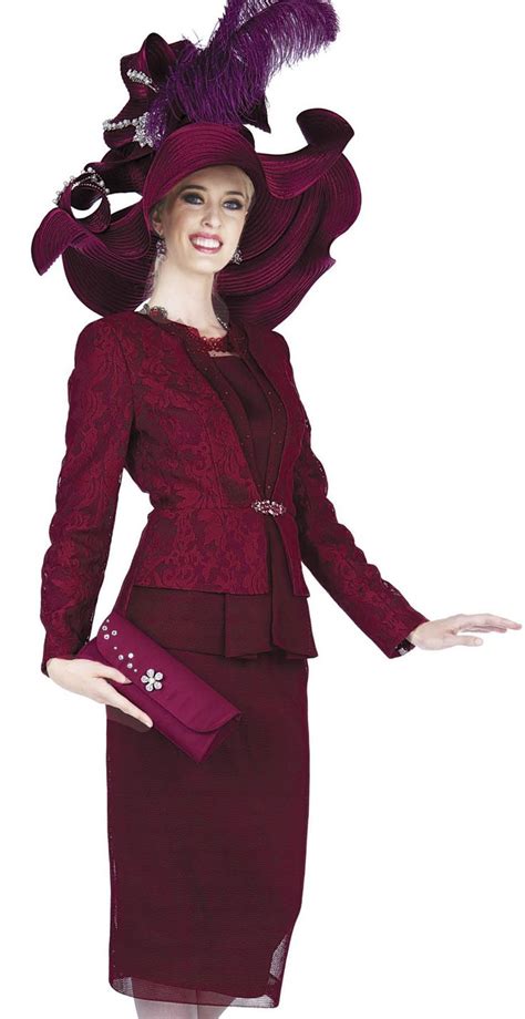 Champagne Italy 5322 Burgundy Church Suits For Less Women Church