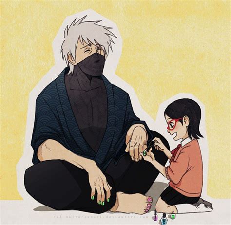 Kakashi And Sarada Naruto Kakashi Naruto Anime Manga Anime Naruto