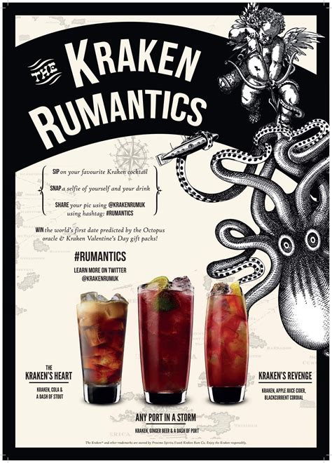 Like the deepest sea, the kraken® should be treated with great respect and responsibility. Kraken Rum Cocktails Rum Recipes Spiced Rum Drinks Rum ...