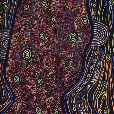 Sandy Creek Red By Aboriginal Artist Janet Long Nakamarra Tuppences