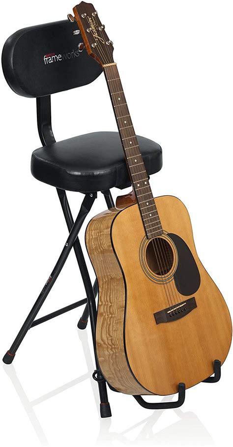 Gator Frameworks Guitar Seat With Padded Cushion Ergonomic Backrest