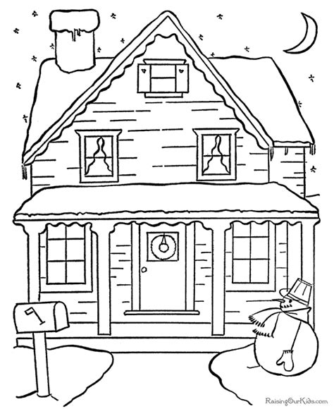 Christmas Scene Coloring Pictures